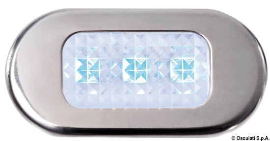 Luce cortesia inox 3 LED blu